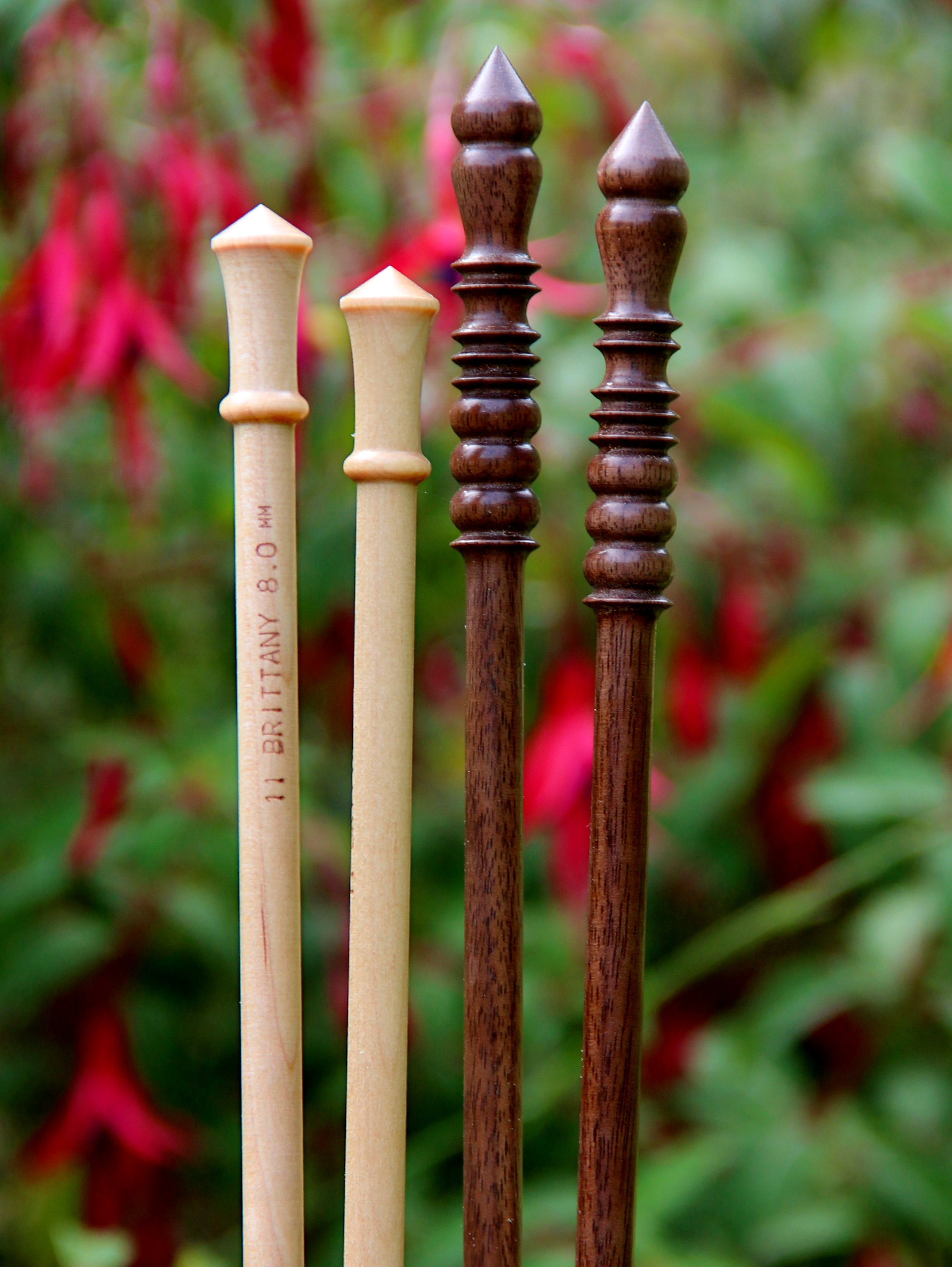 Birch Wood Knitting Needles, hand crafted in Nova Scotia